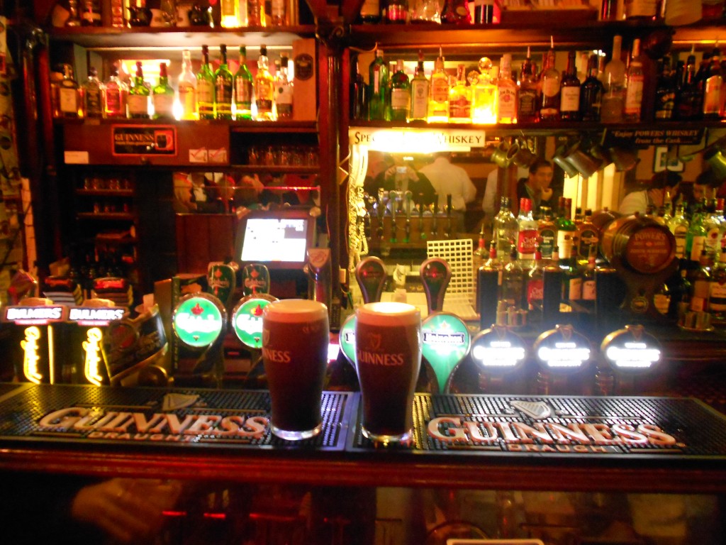 Two Guinnesses in Palace Bar