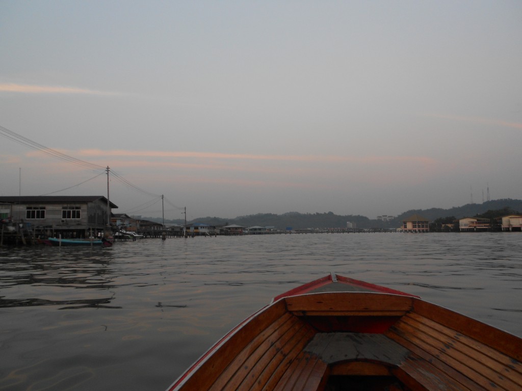 Kampung Ayer on a boat