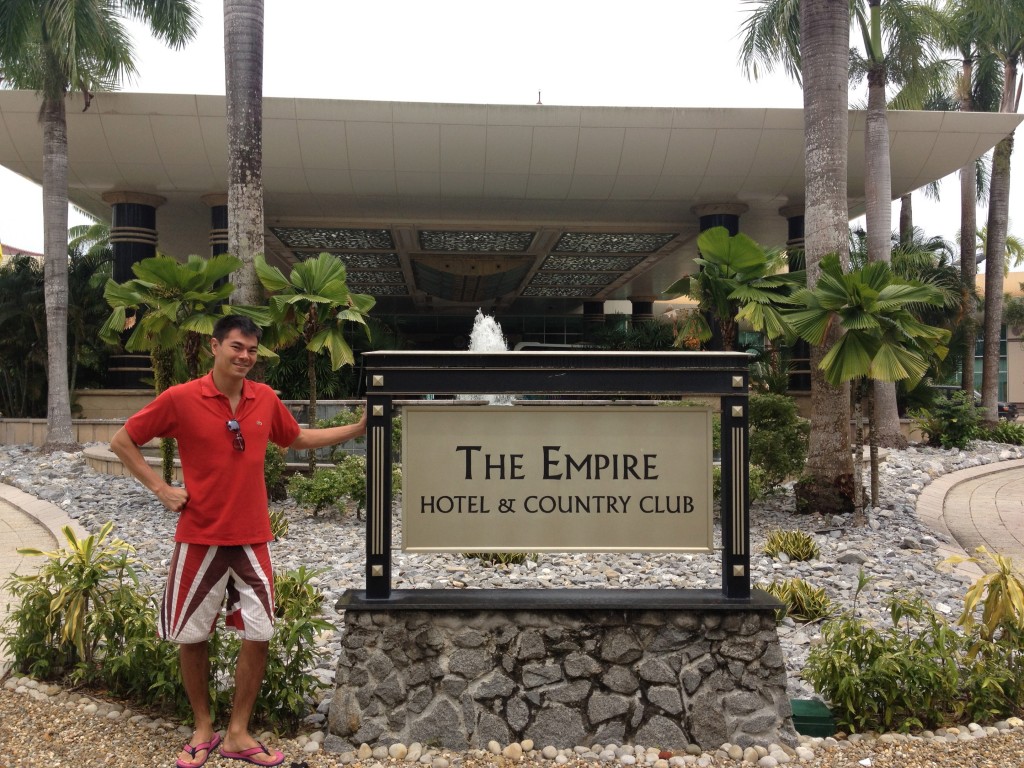 The grand entrance of the Empire Hotel