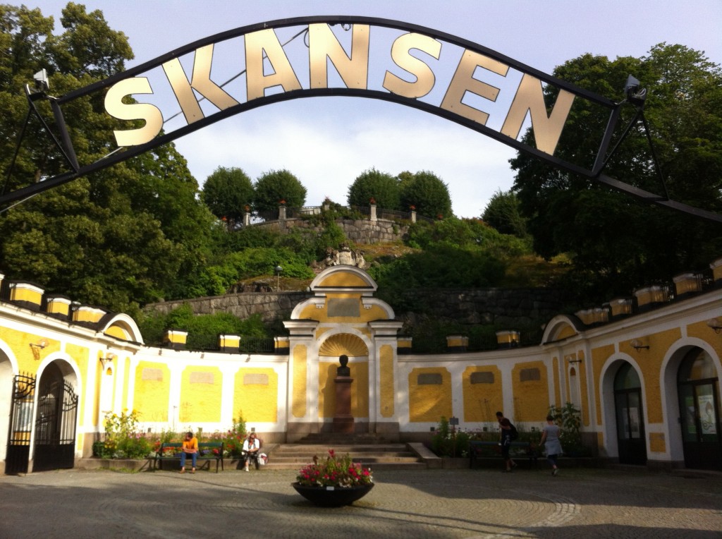 The entrance at Skansen! Looks like an oldschool amusement park.