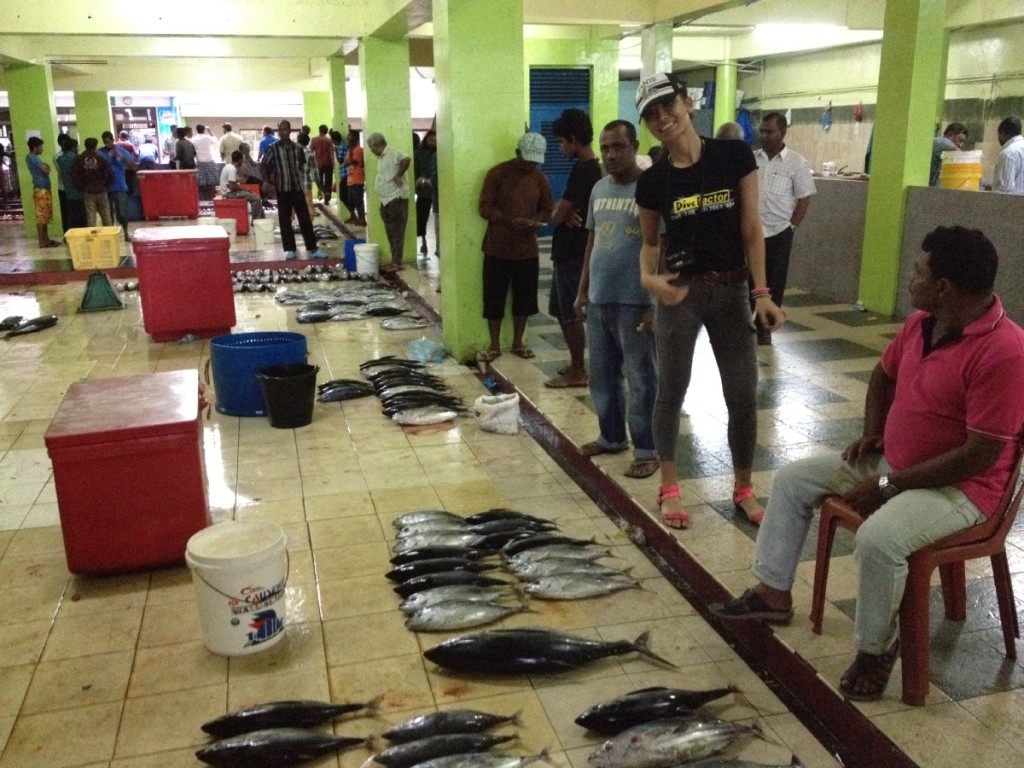 Catch of the day at Male’s central fish market.