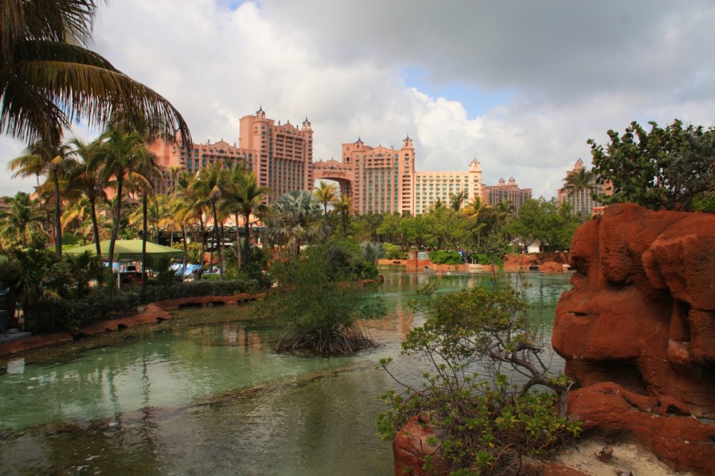 There are beautiful views of the Atlantis architecture from all around the resort. 
