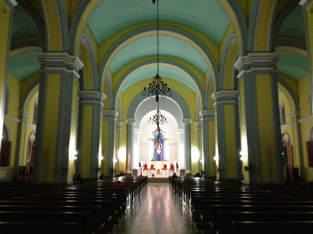 Inside the cathedral.