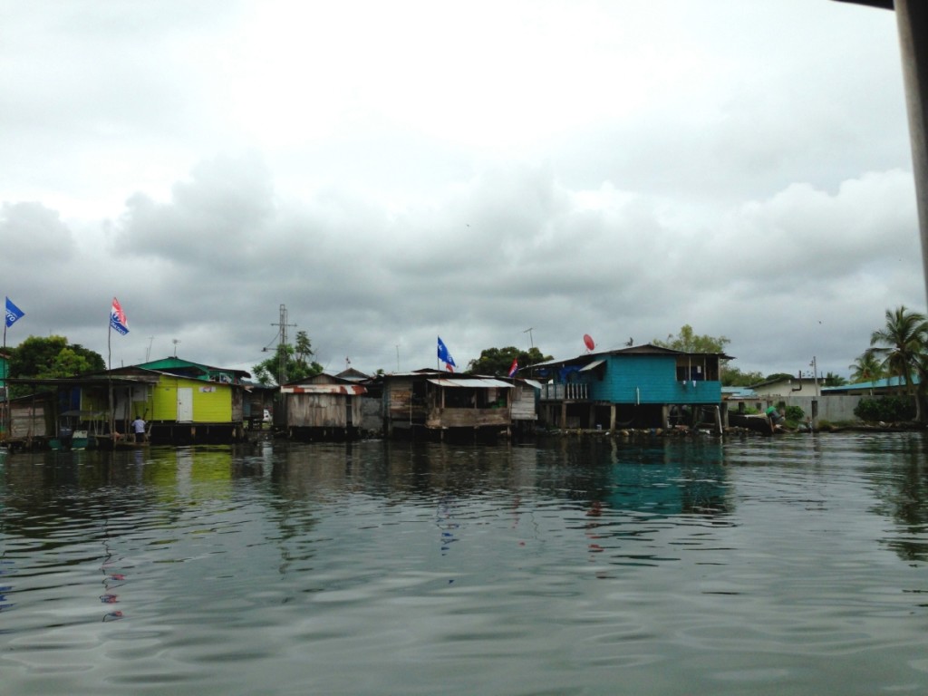 Homes near Almirante's ferry dock.