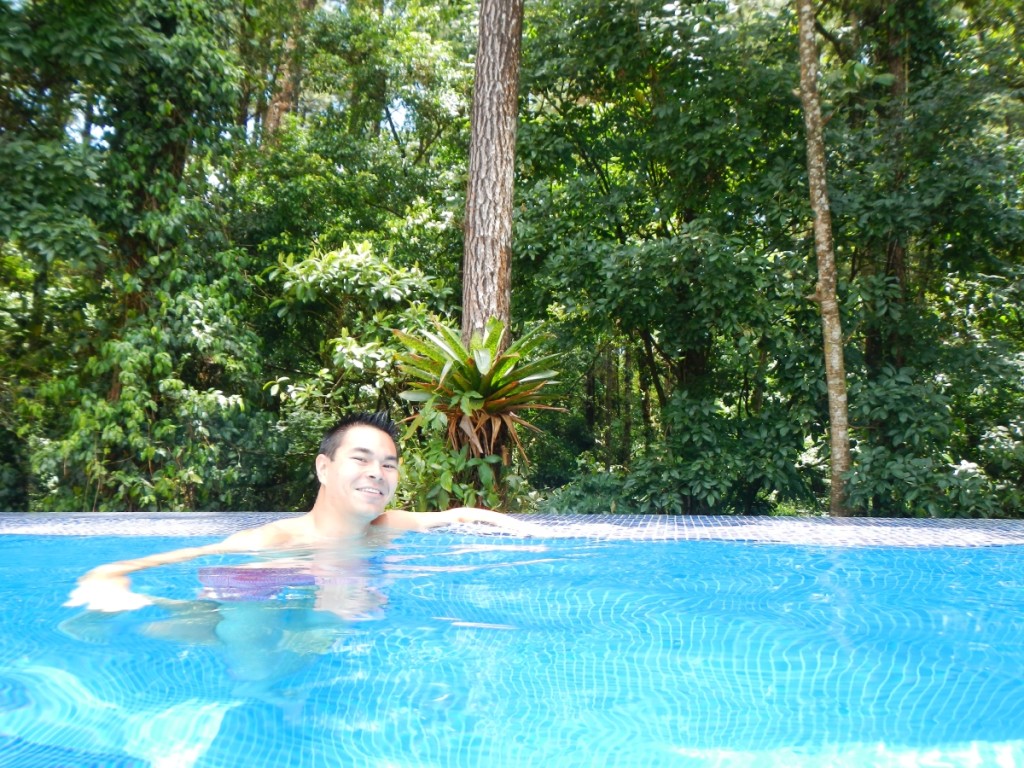 A quick dip in Arenal Observatory Lodge's pool after the hike!
